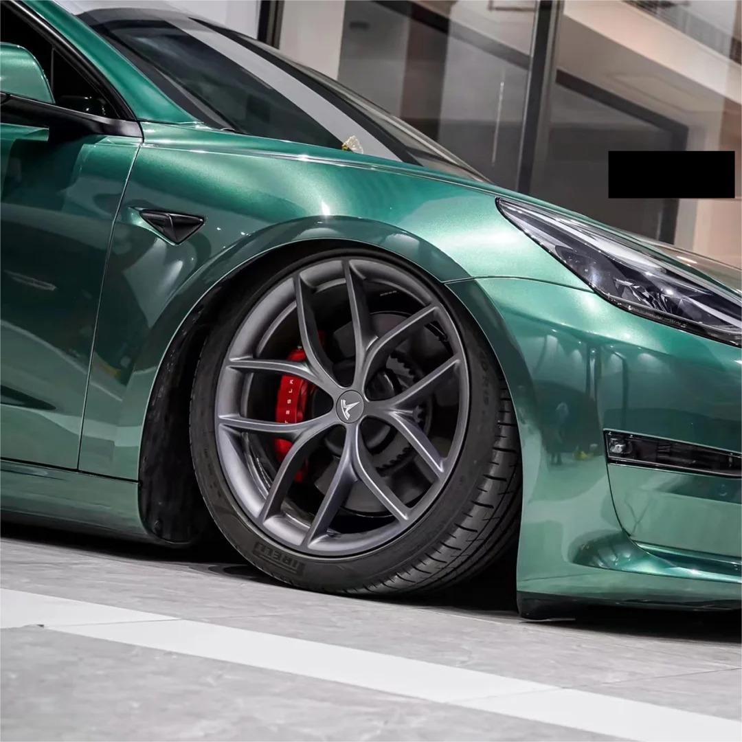 Gloss Metallic Emerald Green Car Vinyl Wrap PET review Brent 03