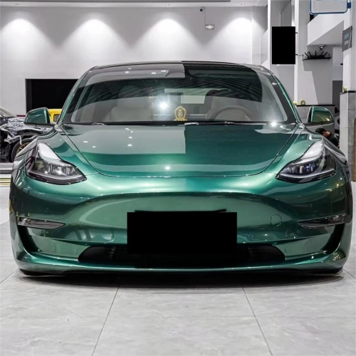 Gloss Metallic Emerald Green Car Vinyl Wrap PET review 