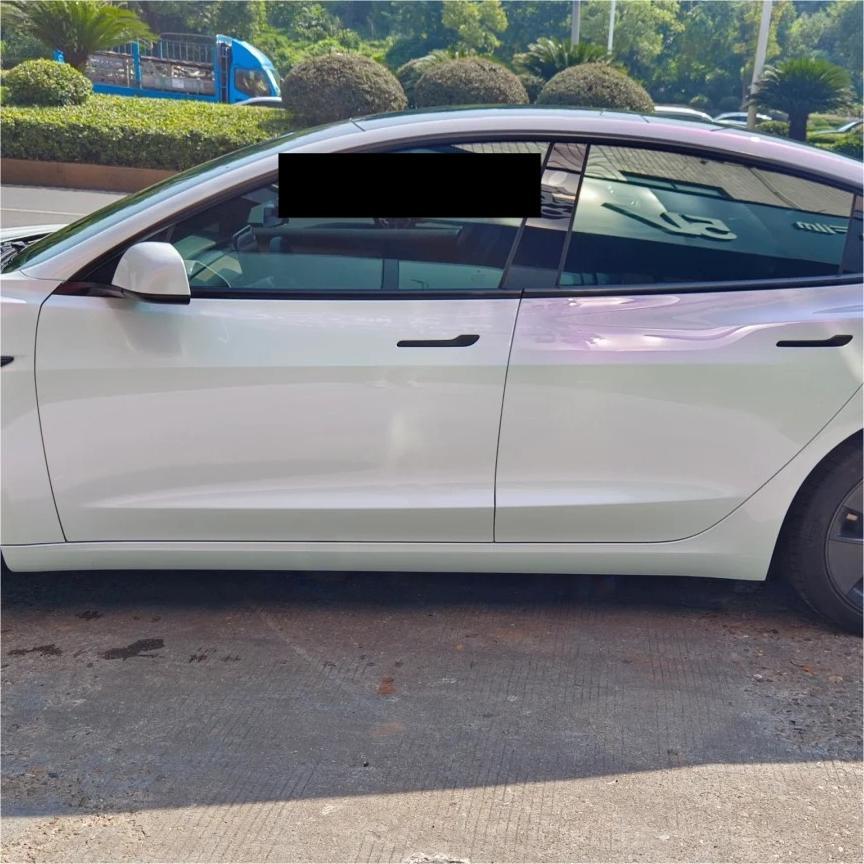 Gloss Chameleon Purple White Car Vinyl Wrap PET review Caldwell 01