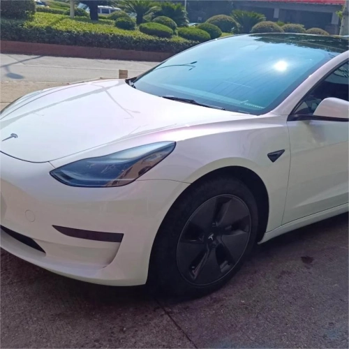 Gloss Chameleon Purple White Car Vinyl Wrap PET reviewed by