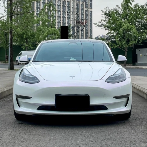 Gloss Chameleon Purple White Car Vinyl Wrap PET reviewed by