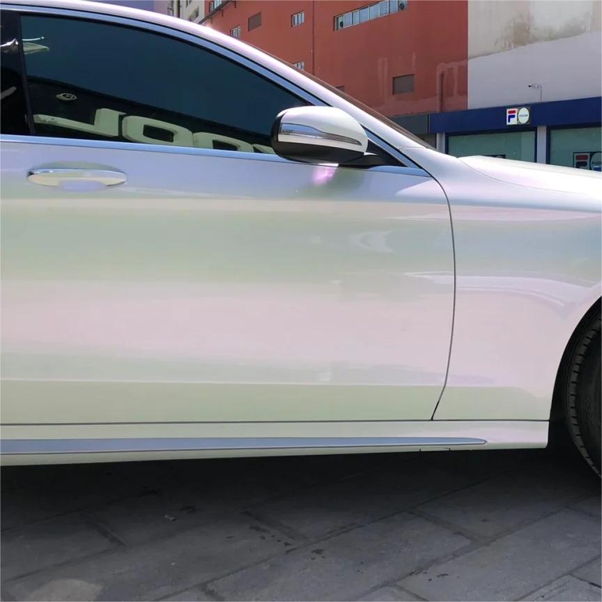 Gloss Chameleon Purple White Car Vinyl Wrap PET review Ryan 01