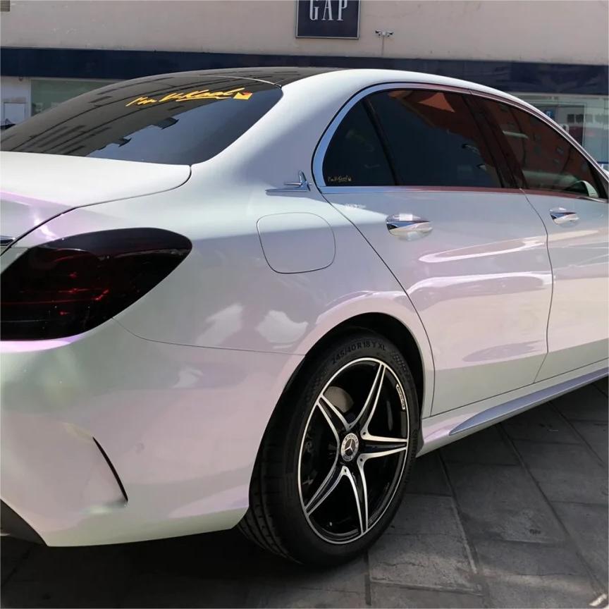 Gloss Chameleon Purple White Car Vinyl Wrap PET review Ryan 02