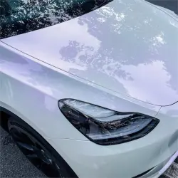 Gloss Chameleon Purple White Car Vinyl Wrap PET review Lindgren 03