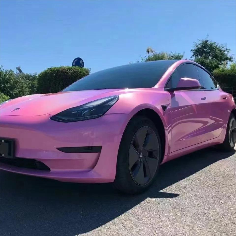 Best Gloss Rainbow Pink Car Wrap | Metallic Rainbow Pink Vinyl Wrap ...