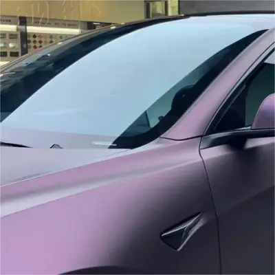 Ultra Matte Metallic Black Purple Car Vinyl Wrap review Boissonneault 03