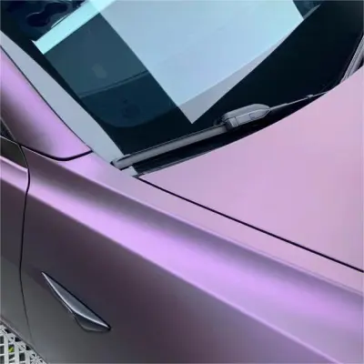 Ultra Matte Metallic Black Purple Car Vinyl Wrap review Boissonneault 04