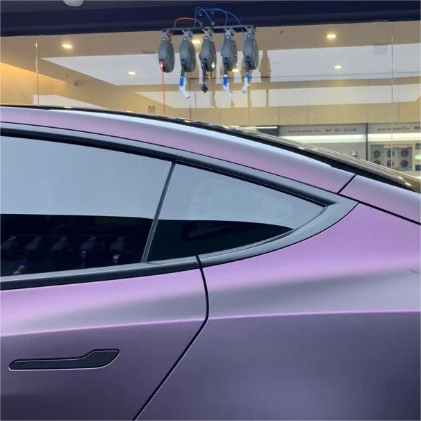 Ultra Matte Metallic Black Purple Car Vinyl Wrap review Boissonneault 04
