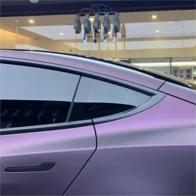 Ultra Matte Metallic Black Purple Car Vinyl Wrap review Boissonneault 05