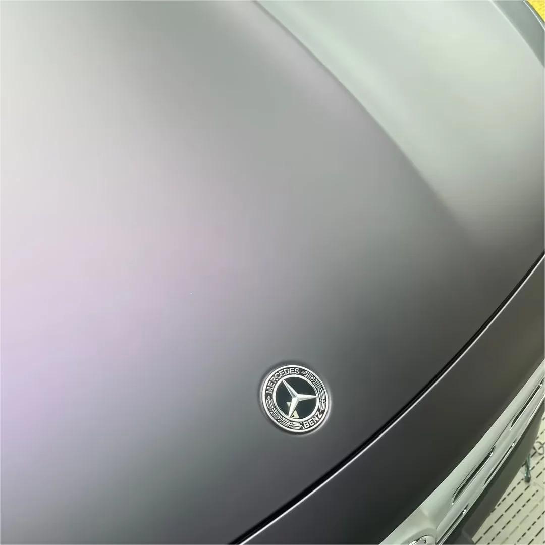 Ultra Matte Metallic Black Purple Car Vinyl Wrap review Metallic 02