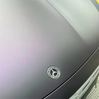 Ultra Matte Metallic Black Purple Car Vinyl Wrap review Metallic 03
