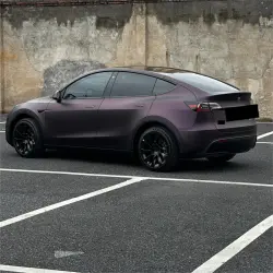Ultra Matte Metallic Black Purple Car Vinyl Wrap review Quality 02