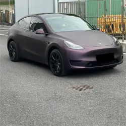 Ultra Matte Metallic Black Purple Car Vinyl Wrap review Quality 03