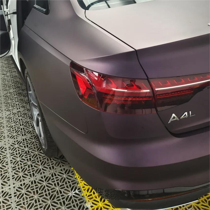 Ultra Matte Metallic Black Purple Car Vinyl Wrap review William 02