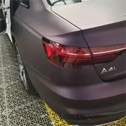 Ultra Matte Metallic Black Purple Car Vinyl Wrap review William 03