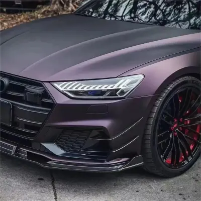Ultra Matte Metallic Black Purple Car Vinyl Wrap review John 02