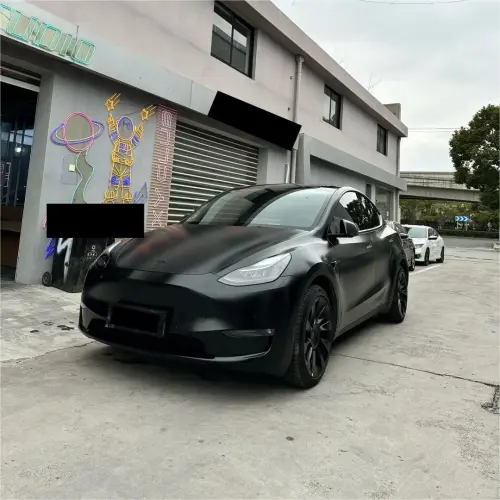 Matte Satin Black Ceramic Black Car Vinyl Wrap BMW  PET  review 