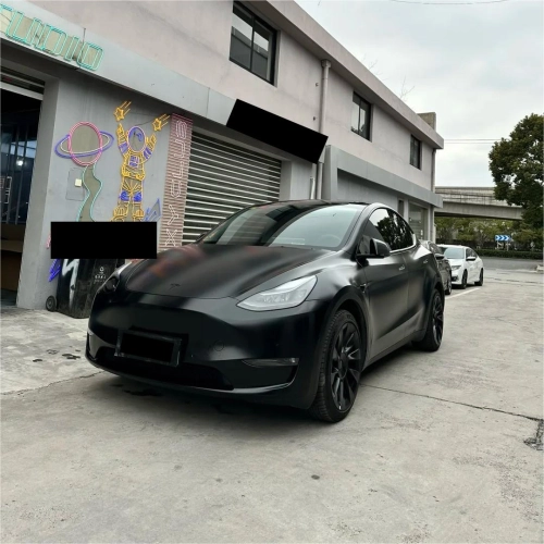 Matte Satin Black Ceramic Black Car Vinyl Wrap BMW  PET  review 