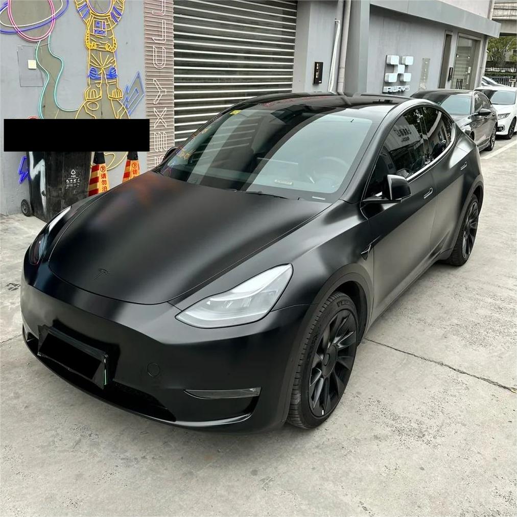 Matte Satin Black Ceramic Black Car Vinyl Wrap BMW  PET  review Black 01