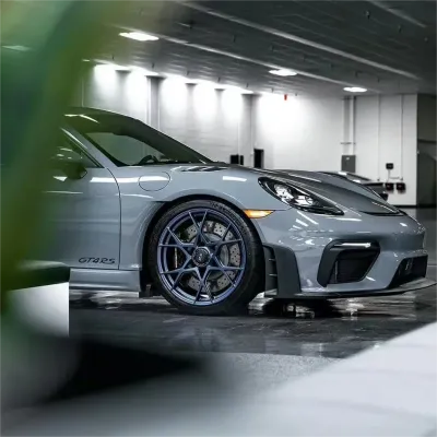 Gloss Arctic Grey Car Vinyl Wrap BMW Porsche PET review Clarity 02