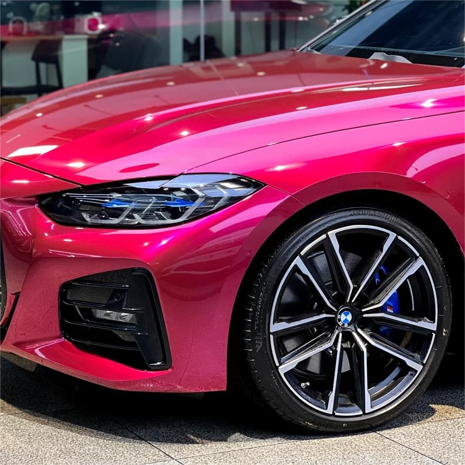 Gloss Metallic Rubellite Purple Car Vinyl Wrap PET  review Durable 01