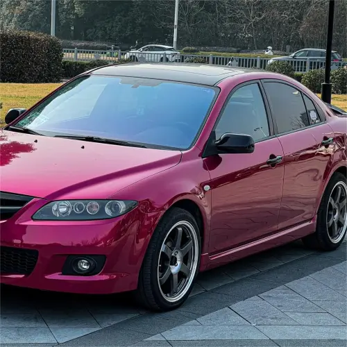 Gloss Metallic Rubellite Purple Car Vinyl Wrap PET  review 