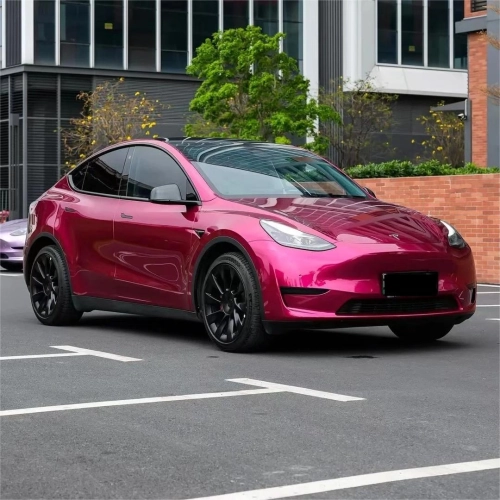 Gloss Metallic Rubellite Purple Car Vinyl Wrap PET  reviewed by