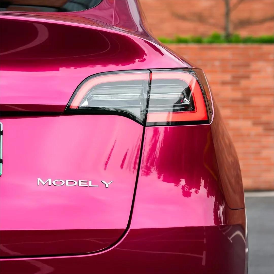 Gloss Metallic Rubellite Purple Car Vinyl Wrap PET  review Countless 05