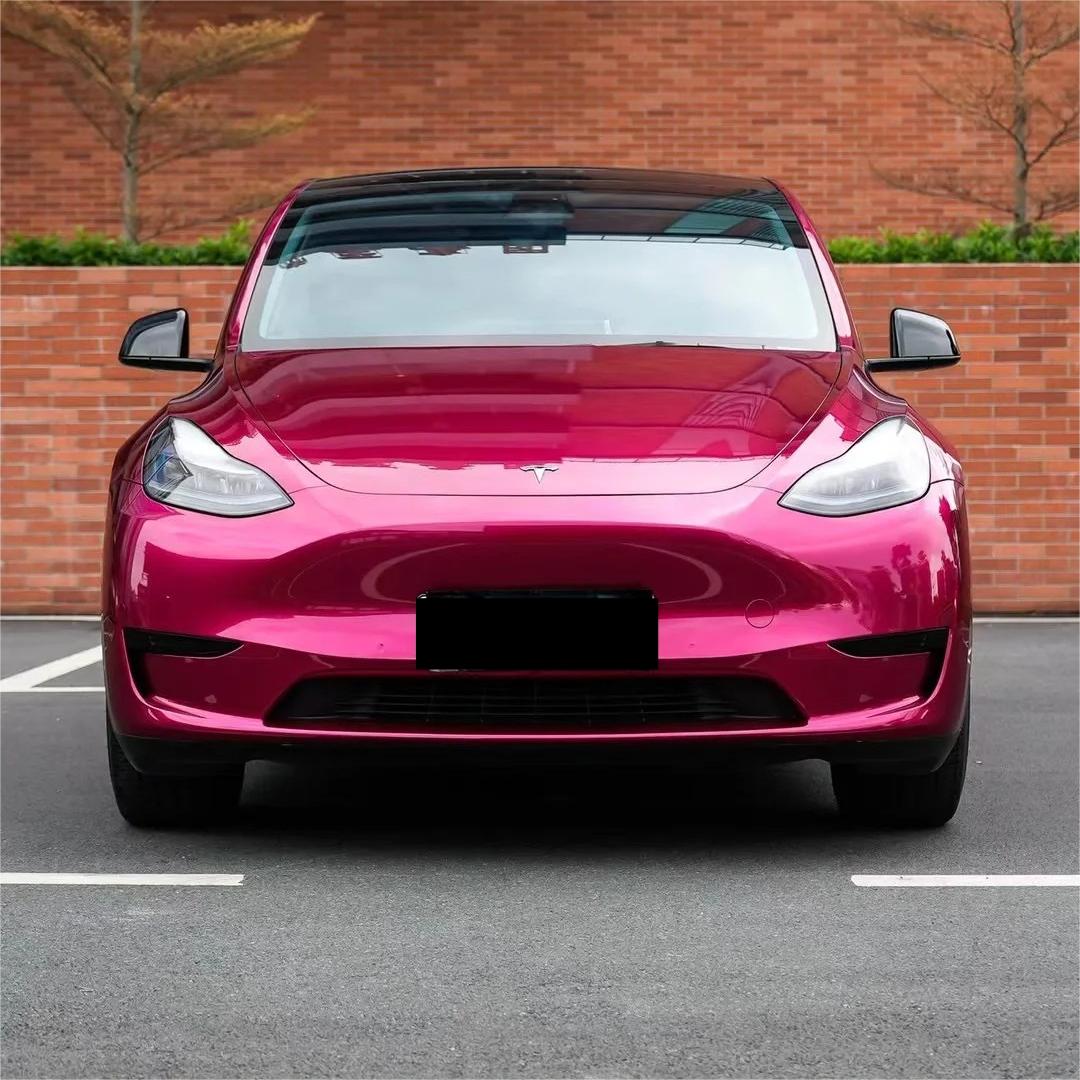 Gloss Metallic Rubellite Purple Car Vinyl Wrap PET  review Countless 01