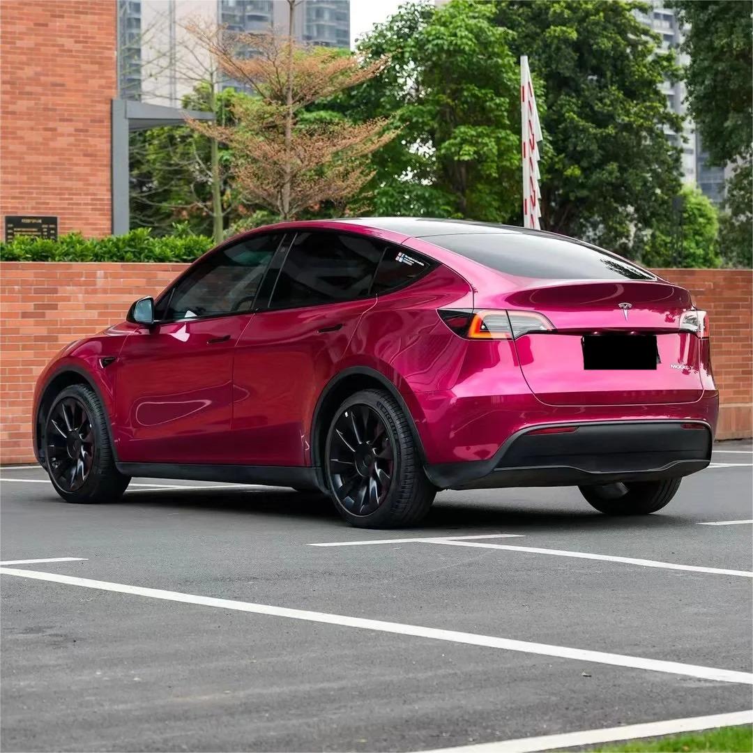 Gloss Metallic Rubellite Purple Car Vinyl Wrap PET  review Countless 03