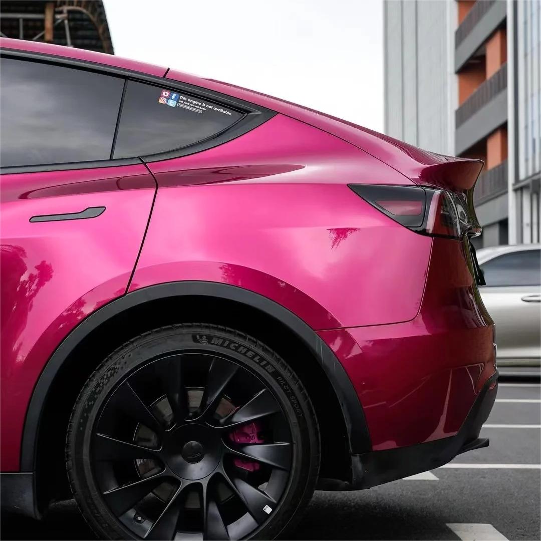 Gloss Metallic Rubellite Purple Car Vinyl Wrap PET  review Countless 06