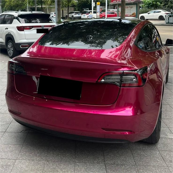 Gloss Metallic Rubellite Purple Car Vinyl Wrap PET  review Regret 01
