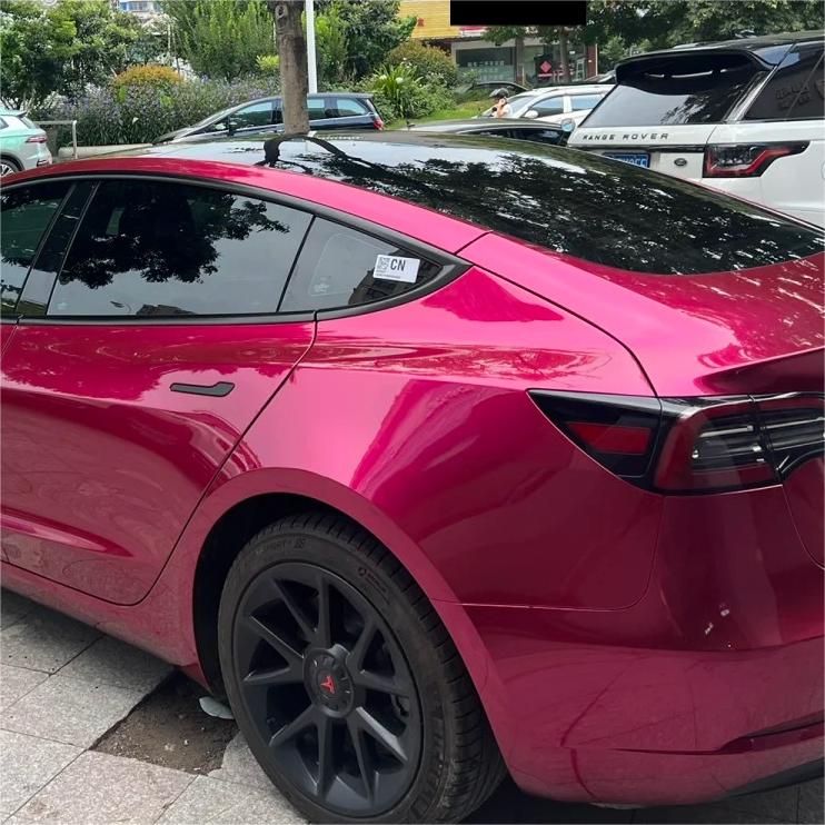 Gloss Metallic Rubellite Purple Car Vinyl Wrap PET  review Regret 02