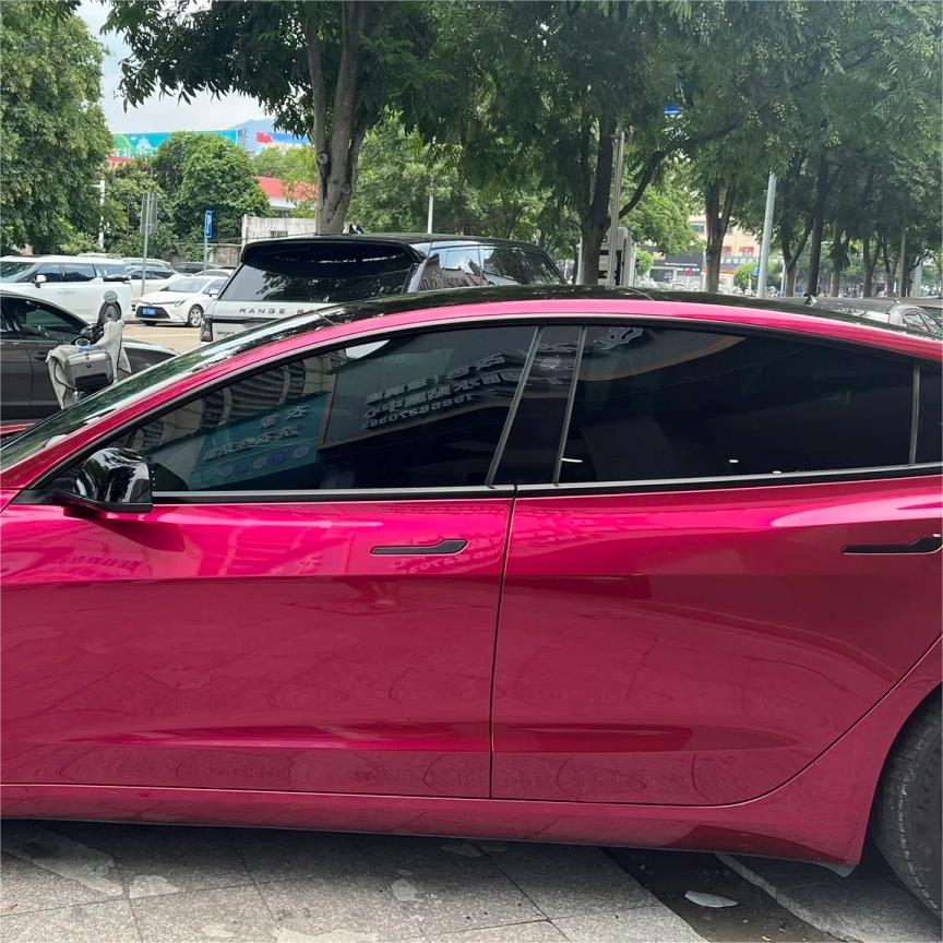 Gloss Metallic Rubellite Purple Car Vinyl Wrap PET  review Regret 03