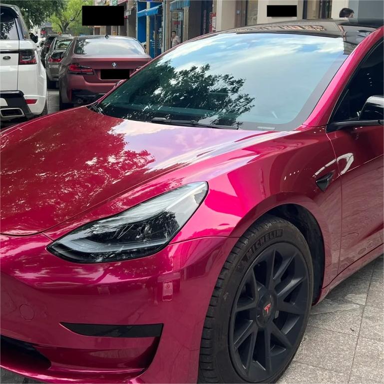 Gloss Metallic Rubellite Purple Car Vinyl Wrap PET  review Regret 04