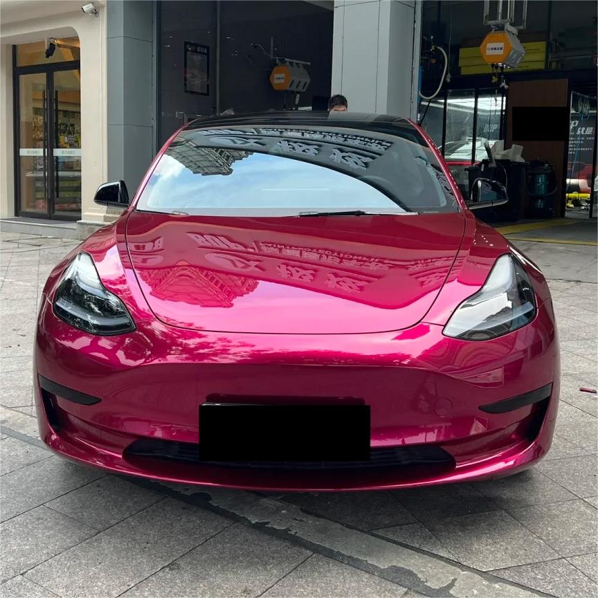 Gloss Metallic Rubellite Purple Car Vinyl Wrap PET  review Regret 00