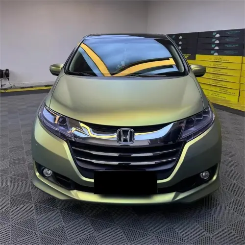 Matte Metallic Lighting Green Car Vinyl Wrap PET review 