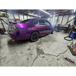 Gloss Metallic Grape Purple Car Vinyl Wrap PET review Kevin 03