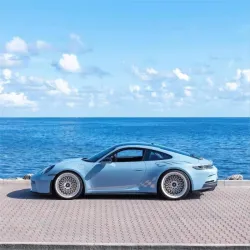 Gloss Meissen Blue Car Vinyl Wrap PET review Luna 02