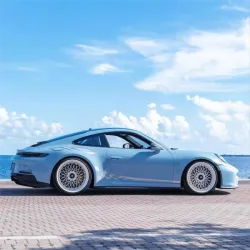 Gloss Meissen Blue Car Vinyl Wrap PET review Luna 03