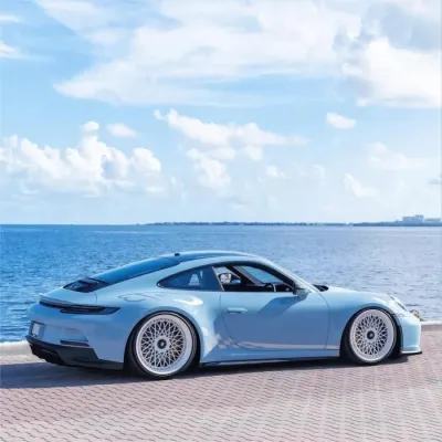 Gloss Meissen Blue Car Vinyl Wrap PET review Luna 06