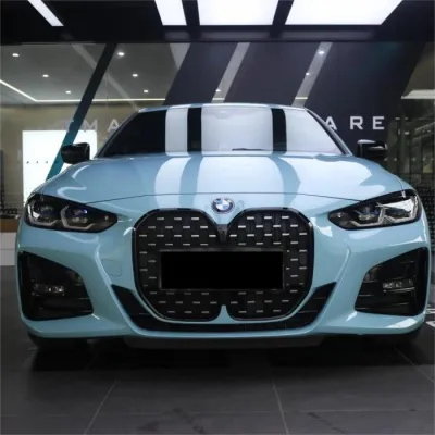 Gloss Meissen Blue Car Vinyl Wrap PET review Kelly 01