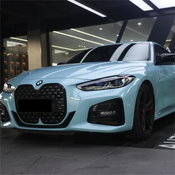 Gloss Meissen Blue Car Vinyl Wrap PET review Kelly 01