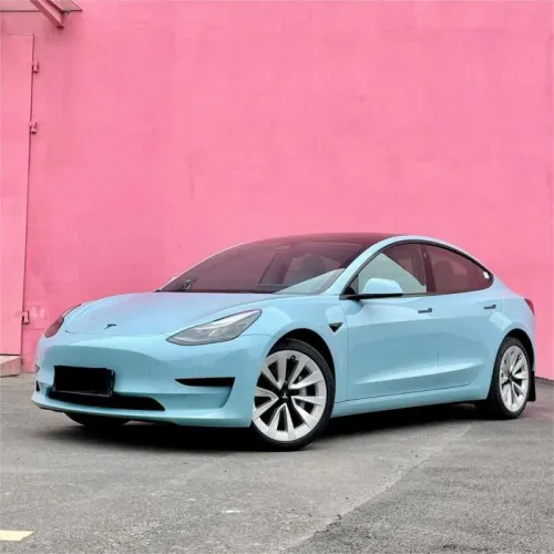 Gloss Meissen Blue Car Vinyl Wrap PET review 