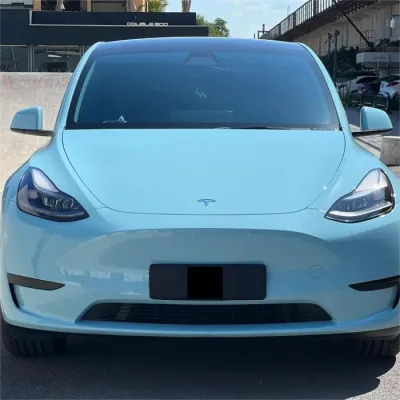 Gloss Meissen Blue Car Vinyl Wrap PET review Sean S 03