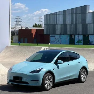 Gloss Meissen Blue Car Vinyl Wrap PET review Sean S 01