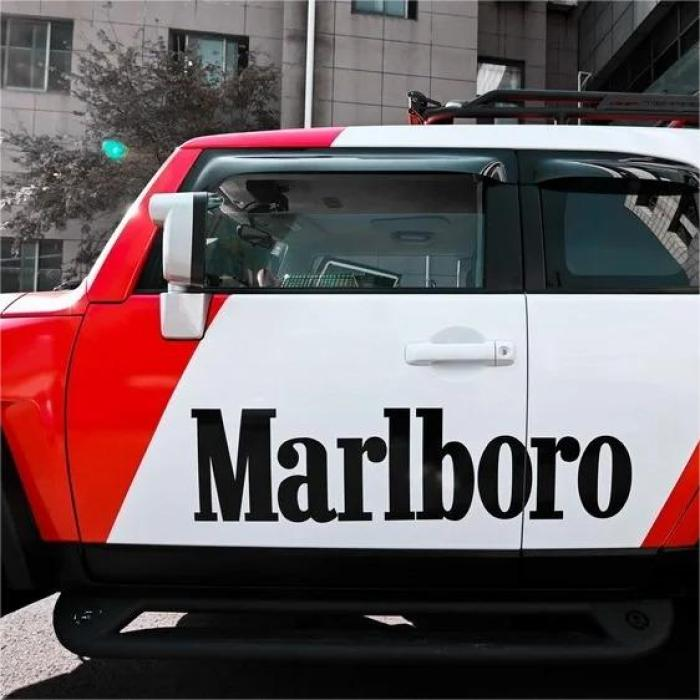 Marlboro Racing Car wrap Custom Design - White, Red and Black Car Wrap (Bundle) review CK Khozam 04