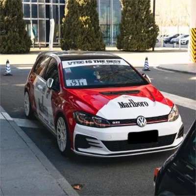 Marlboro Racing Car wrap Custom Design - White, Red and Black Car Wrap (Bundle) review David 08