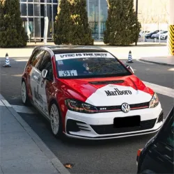 Marlboro Racing Car wrap Custom Design - White, Red and Black Car Wrap (Bundle) review David 08