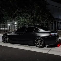 Matte Satin Black Ceramic Black Car Vinyl Wrap BMW  PET  review Ceramic 01